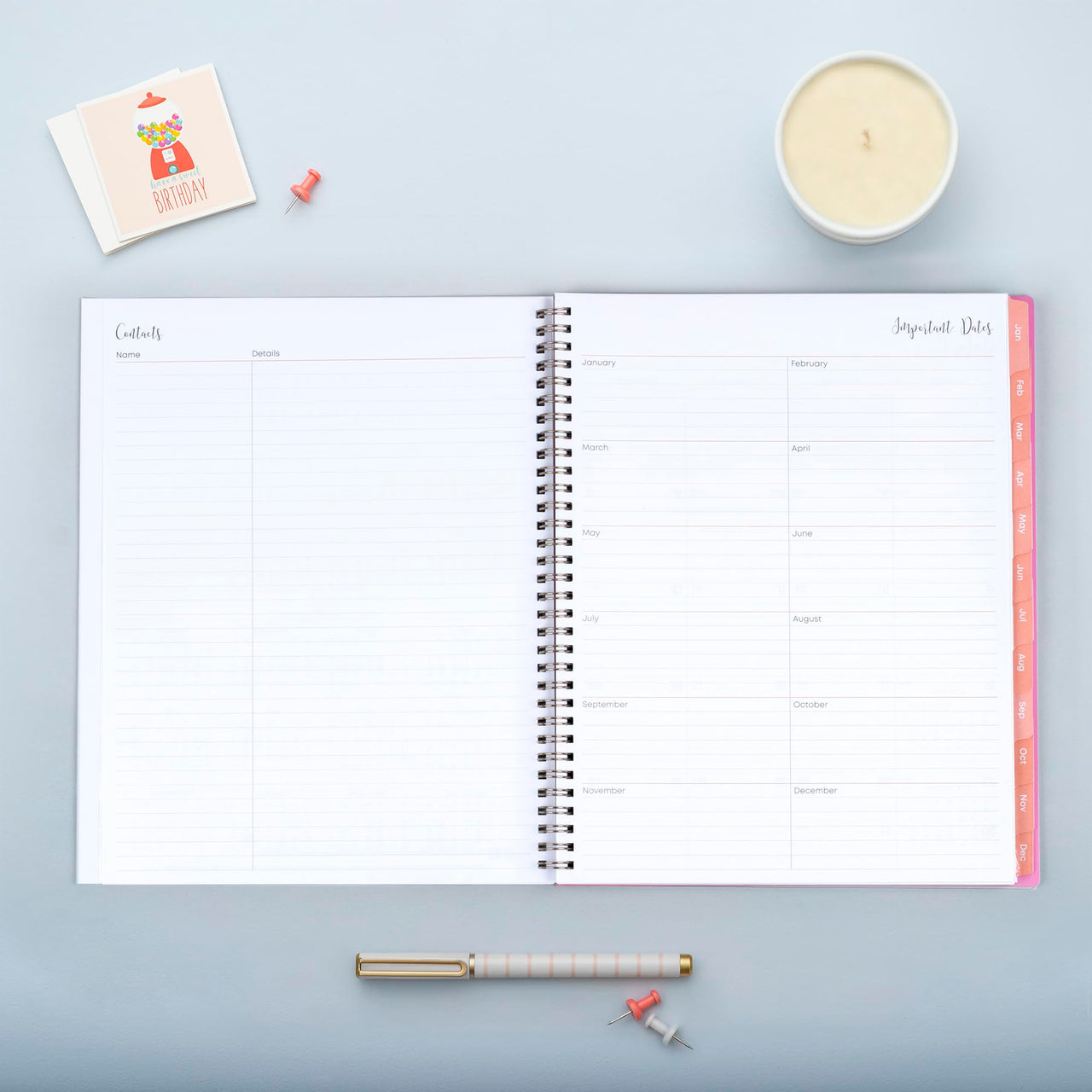 Blue Sky 2024 Weekly and Monthly Planner, January - December, 8.5" x 11", Frosted Cover, Wirebound, Fly By (140195-24) 8.5" x 11" New Version
