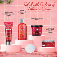 Bryan & Candy Strawberry Bath Tub Essentials| Gift Set For Women And Men | Complete Home Spa Experience