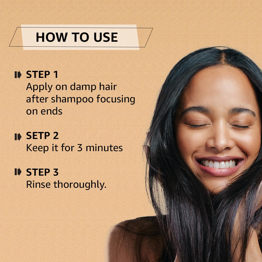 Peach and Musk Ultra Repair Keratin Hair Mask for Dry & Damaged Hair, Infused with Wheat Protein & Vitamin B5, Control Frizz, Smooth and Managable Hair, Sulphate, SLS & Paraben Free - 200gm