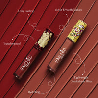 LoveChild Masaba Game On! - Take A Dare - Matte Liquid Lipstick, Flamboyant Maroon Velvet Smooth, Non-Sticky, Hydrating & Moisturising, Smudge Proof Lipstick, 5Ml