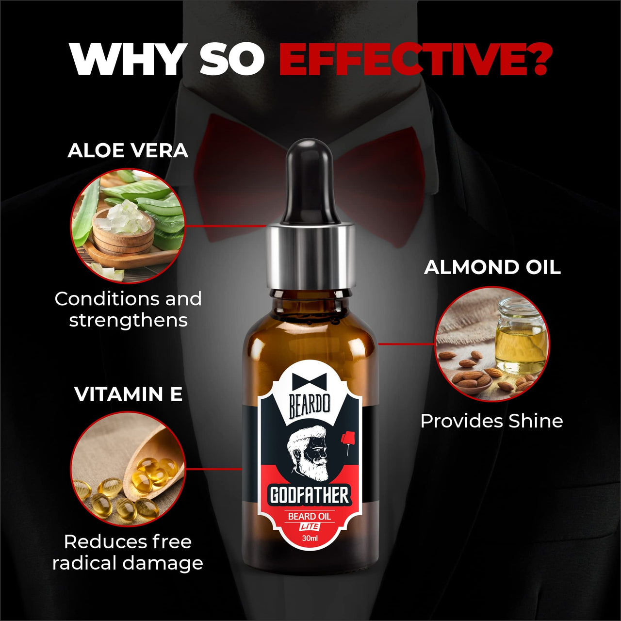 Beardo Godfather Beard Pro Combo |Godfather Beard Oil 30ml, Godfather Beard Wash 100ml, Beard Activator 0.5mm derma roller | Gift for men