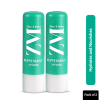 ZM Zayn & Myza Peppermint Lip Balm For Smile-ready Lips | with SPF Protection | Goodness of Almond Oil & Vitamin E | Moisturizes & Repairs Dry Lips, (4.5gm x 2) (Pack of 2)