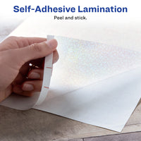 Avery Luxe Collection Holographic Laminating Sheets, Speckled Dots, 9
