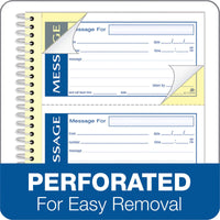 Adams Write 'N Stick Message Pad, 2-Part, Carbonless, Blue, 5-1/4