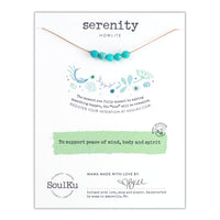 ﻿﻿SoulKu Gemstone Necklace, Handmade Healing Crystal Jewelry, Motivation Jewelry For Women, Five Faceted Gemstone Beads, 16