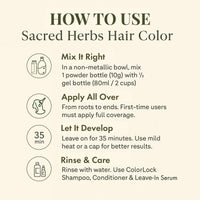 SACRED HERBS Ammonia & PPD Free Organic Gel Hair Color | pH Neutral | Long Lasting Colour with 100% Grey Coverage | Conditioning & Damage Free Natural Hair Coloring for Men & Women Burgundy 3.60 - 240ml+20gm
