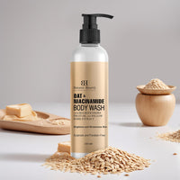 Botanic Hearth Oat & Niacinamide Body Wash | Moisturizing & Skin Whitening Body Wash Shower Gel | Sulfate & Paraben Free | for Women & Men | 245ml