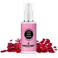 Earth N Pure Natural Rose Water 100Ml | Distilled from Roses with Nothing Artificial, Ideal for Oil Control, Balancing Skin pH level, Glowing Skin, Face mist & Tonner.