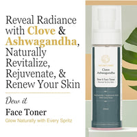 Nature’s Kinn Clove Ashwagandha Face Toner | Hydrating & Soothing Toner for Normal to Dry Skin | With Niacinamide, Hyaluronic Acid & Gotu Kola | Alcohol-Free, No Parabens or Sulphates | 100ml