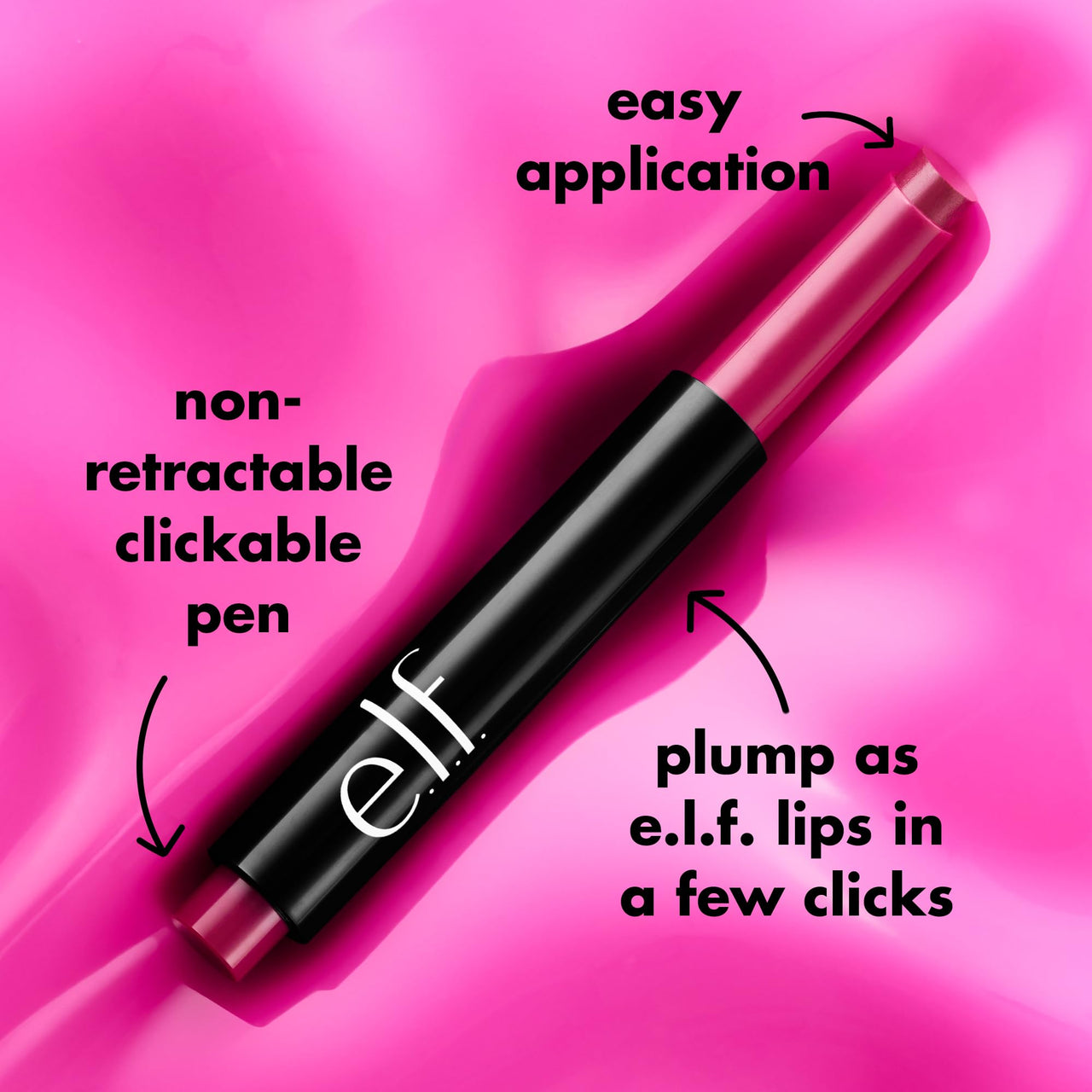e.l.f. Pout Clout Lip Plumping Pen, Nourishing Lip Balm For Sheer Color & Shine, Plumps & Moisturizes, Vegan & Cruelty-Free, Plum on Over