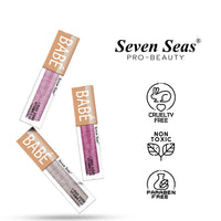 Seven Seas Babe Glittery Lip Gloss With High Shine Lip Color For Glossy Look |Lightweight Non Sticky Lip shiner For Moisturizing Lips (Silver,7ML)