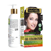 INDUS VALLEY Hair Color Trial Pack | Light Brown With Colour Protection Shampoo (200 ml)