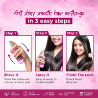 Livon Shake & Spray Serum for on-the-go hair | Provides instant shine, frizz control & damage protection | Spray serum for women & men | With Vitamin E & Argan Oil | 50ml