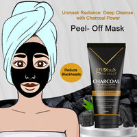 Globus Naturals Activated Charcoal Peel Off Mask for Women | Removes Blackheads and Whiteheads, 100gm