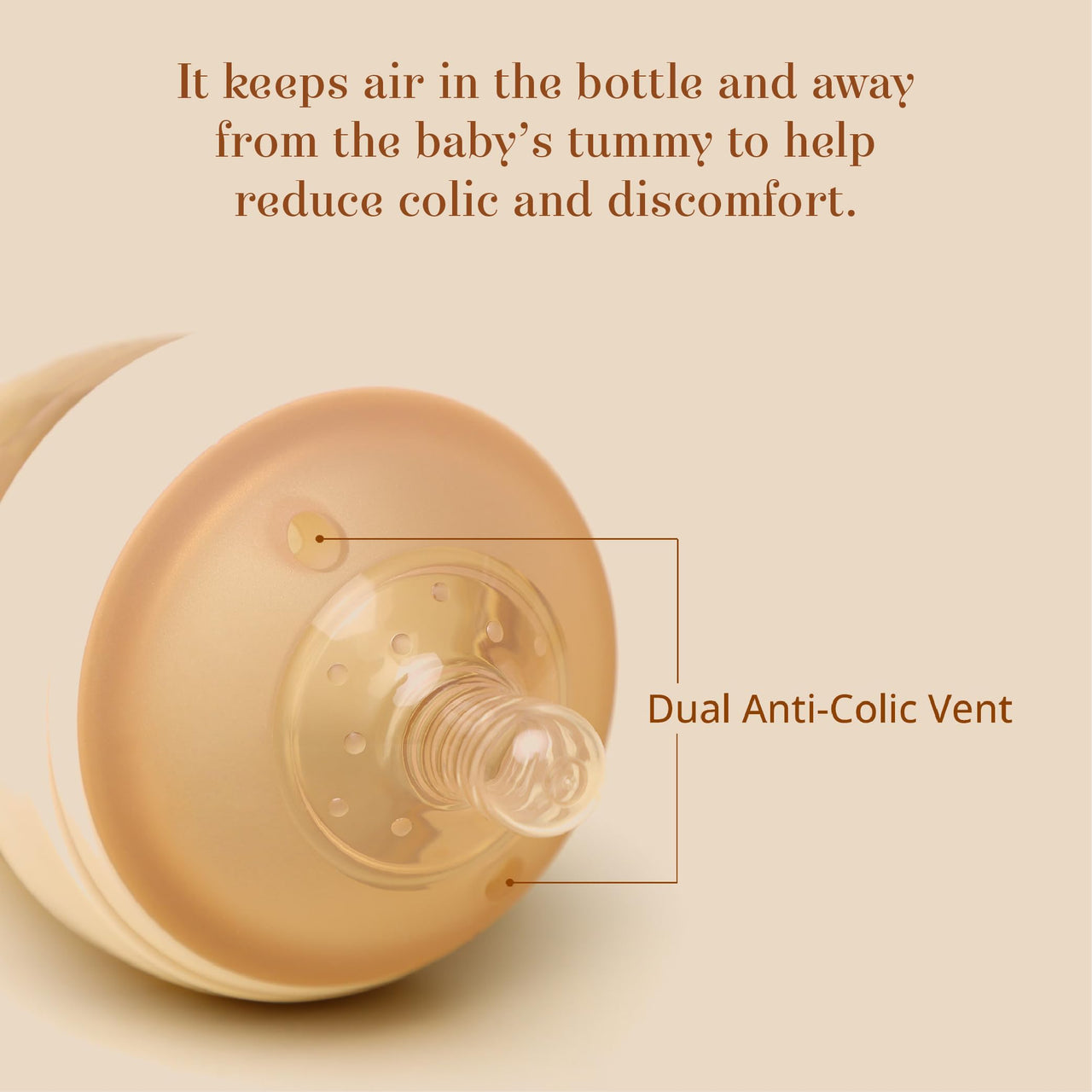 Baby Forest Laad Pyaar Feeding Bottle Replacement Nipple | Medium Flow | Easy to Clean | Mimic Feeding | Prevent Colic & Fuss | Dual Anti-Colic Vent