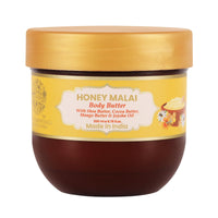 RYLLZ ESSENTIALS Honey Malai Body Butter | with Shea Butter, Cocoa Butter, Mango Butter, Niacinamide & Jojoba Oil| for 48Hrs Moisturisation, Stretch Marks, Dry/Itchy Skin & Uneven Skin Tone | 200 ml