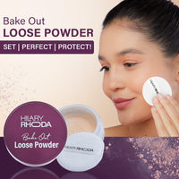 Hilary Rhoda Bake Out Loose Powder | Setting Loose Powder for Face | Matte Finish & Lightweight Loose Powder | Hides Imperfections | Oil Control Formula | 10gm (Banana | Shade 02)