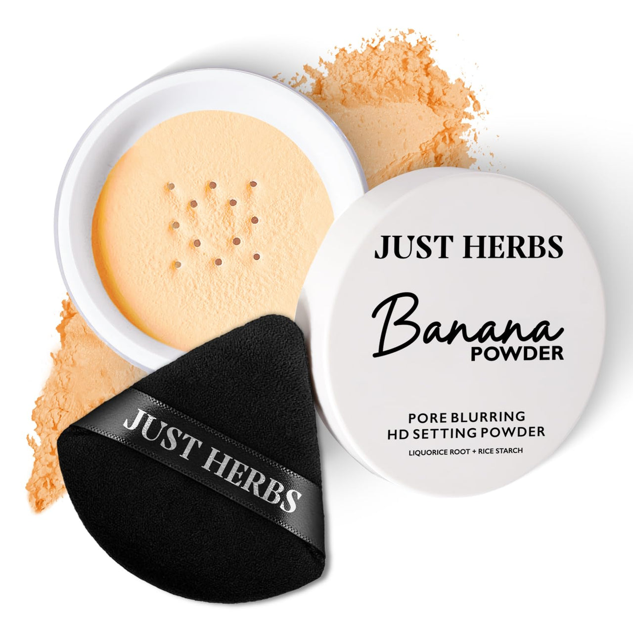 Just Herbs HD Makeup Setting Powder With Liquorice Root & Rice Starch (Banana, 15 g)