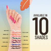Swiss Beauty Colour Me Bright Matte finish Sketch Eyeliner with soft pen tip applicator | Quick Drying | Waterproof, smudge-proof eyeliner | Shade - Basic White, 0.7ml