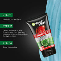 Garnier Men, Anti-Pimple Face Wash, Repairs Skin & Balances Oils, AcnoFight, 100 g (Pack of 2)
