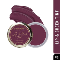 Seven Seas Lips & Cheek Tint Combo Pack of 2 | Matte Natural Blush for Women | Lip Tint with Vitamin E | Nourishing Cheek Tint (Wine Berry)