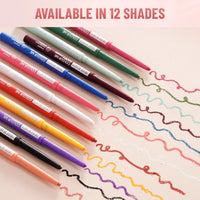SWISS BEAUTY Colour Me Happy Matte Eyeliner Pencil | Waterproof & Smudge-Proof Pencil | Long-Lasting | Shade- Rose Camellia, 0.4Gm, Red