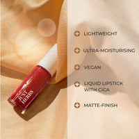 Just Herbs Ayurvedic Liquid Lipstick Kit Set of 5 with Hydrating & Lightweight Lip Colours (Brights & Pinks) & Just Herbs Ayurvedic Creamy Matte Lipstick Set38gm (Pack of 16)