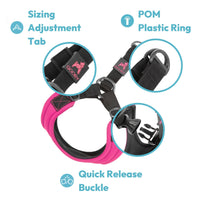 Gooby Escape Free Sport Harness - Red, Large - No Choke Step-in Patented Neoprene Small Dog Harness with Four-Point Adjustment - Perfect on The Go Dog Harness for Medium Dogs No Pull and Small Dogs Large chest (16-24.25