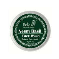 Rustic Art Organic Neem Basil Face Wash Concentrate | Anti acne (pimples), sulphate, paraben free cleanser for women & men | Suitable for teenagers | 50g (Pack of 1)