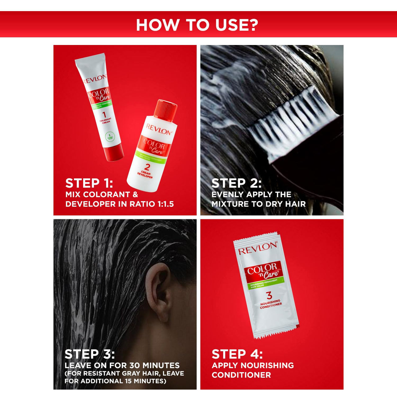 REVLON Color 'n Care NOURISHING PERMANENT HAIR COLOR - 5.32 Caramel Brown - Has essentials oils of Coconut Argan, Sunflower & Jojoba oil, along with shea butter