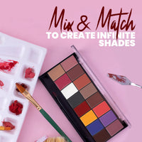 MARS Infinity Lip Palette | Demi Matte | 16 Colors to Infinte Lipstick Colors | Free Spatula cum Applicator (36.0 gm) (01-Multicolor)