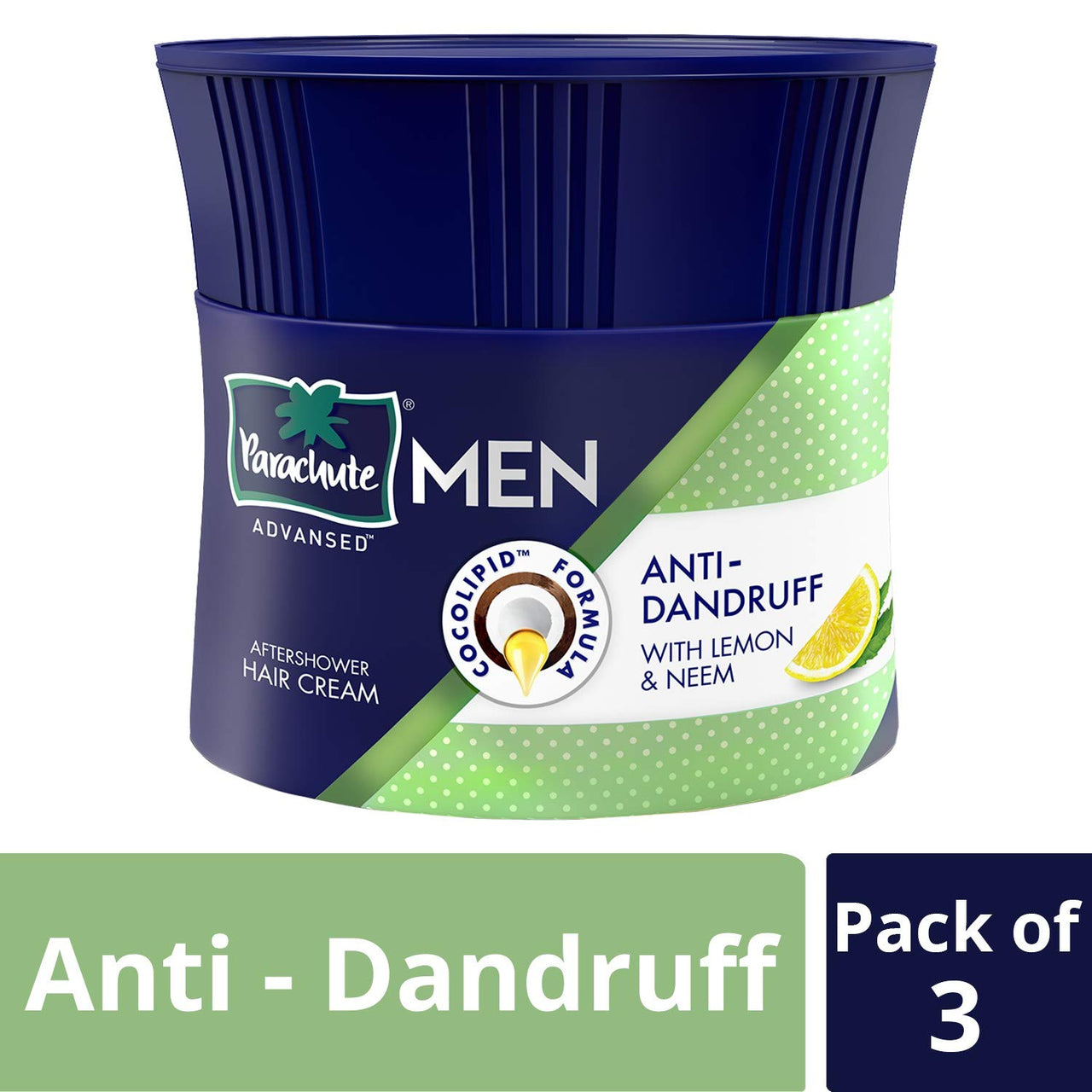 Parachute Advansed Men Hair Cream, Anti-Dandruff, 100 gm (Pack of 3) And Men Hair Cream, Classic, 100 gm (Pack of 3)