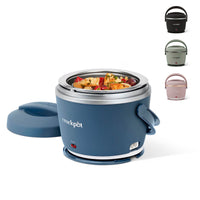 Crock-Pot Electric Lunch Box, Portable Food Warmer for Travel, Car, On-the-Go, 20-Ounce, Faded Blue | Keeps Food Warm & Spill-Free | Dishwasher-Safe | Gifts for Women, Men