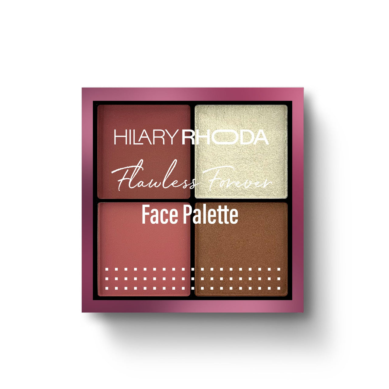 Hilary Rhoda Flawless Forever Face Palette | Highlighter, Contour & 2 Blushes | All-in-one Face Makeup Kit | Highly Pigmented & Long Lasting Face Palette | 11.2g (Light - Shade 01)