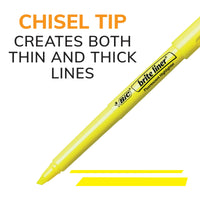 BIC Brite Liner Highlighter, Chisel Tip, Fluorescent Blue Ink, 12 per Pack (BL11-BE) 12 Count (Pack of 1) MARKING