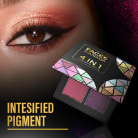FACESCANADA 4 In 1 Quad Eyeshadow Palette - Smokey Game 07, 4.8G | Shimmer & Matte Shades | Satin Matte Finish Eye Shadow Quartet | Intense Pigment | Long Lasting | Vitamin E Enriched | Vegan