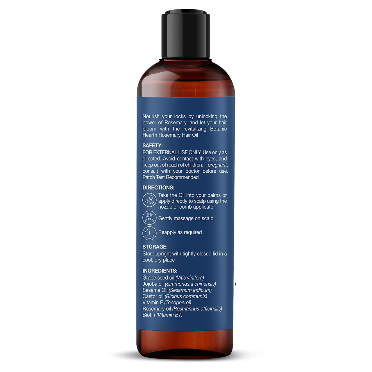 Botanic Hearth 100% Pure Rosemary Oil for Hair Growth | Controls Hair Fall, Promotes New Hair Growth | Hair Strengthening Treatment for Healthy Nourished Hair | 198 ml