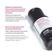 Raw Essentials Rosemary Hair Oil 50ml, Highest Grade Natural Rosemary Oil for Hair Growth, Nourishes and Strengthen Hair & Scalp, Boost Volume, Shine & Thickness.