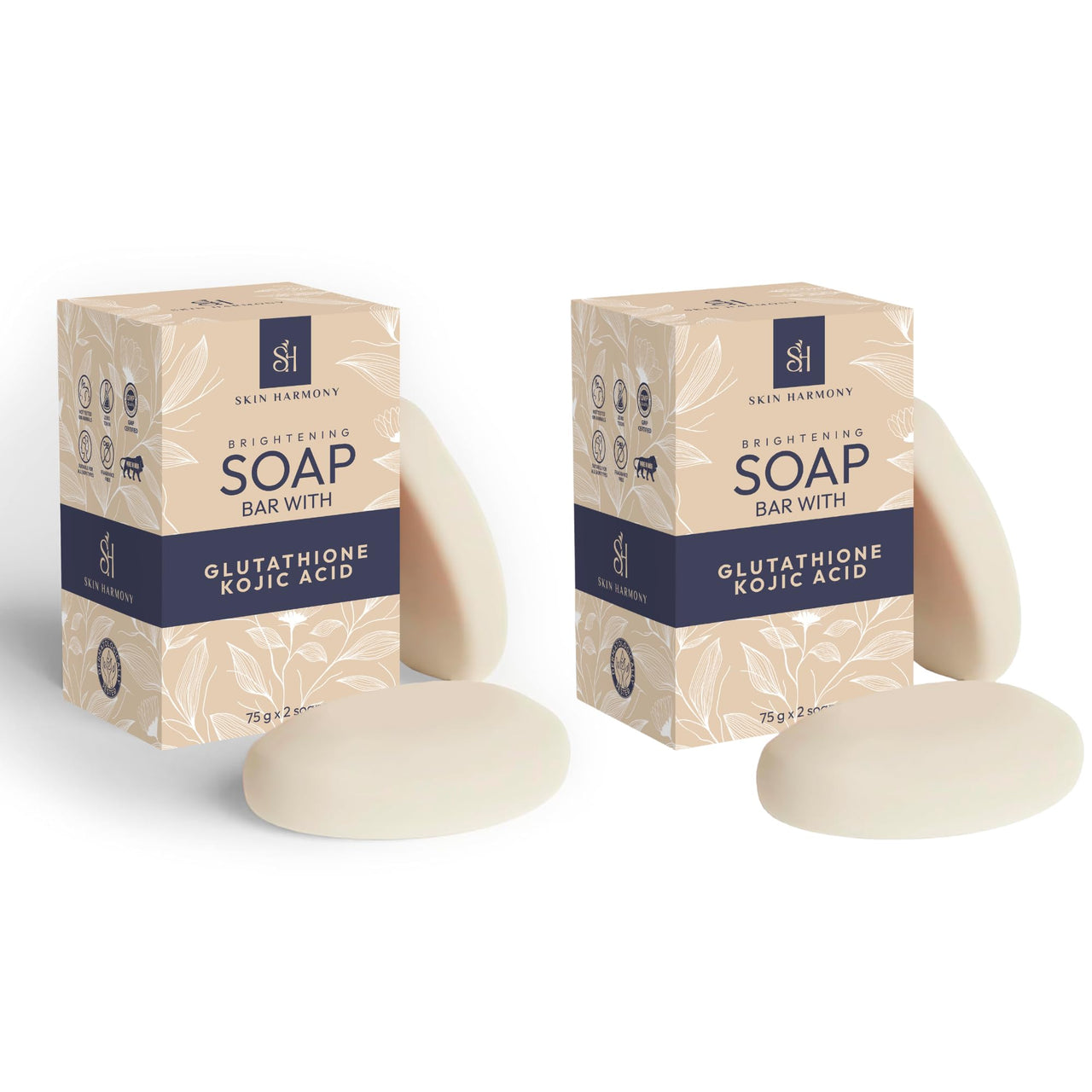 GHAR SOAPS Kojic Acid 2% Soap with Niacinamide | For Pigmentation, Sun damage, Brightening Underarm & Reduces Dark Spot | Soap for Men & Women | Suitable for All Skin Types |(Pack of 4) (75 g x 4)