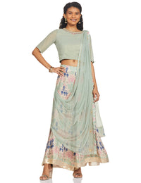 W for Woman Women's  Synthetic Salwar Suit Set