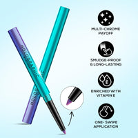 RENEE Holographic Eyeliner, Smudge-proof & Long-lasting, Easy Glide & Quick-drying Formula With Monochrome Effect, Intense Color Pay-off, Infused With Vitamin E, 01 Earth