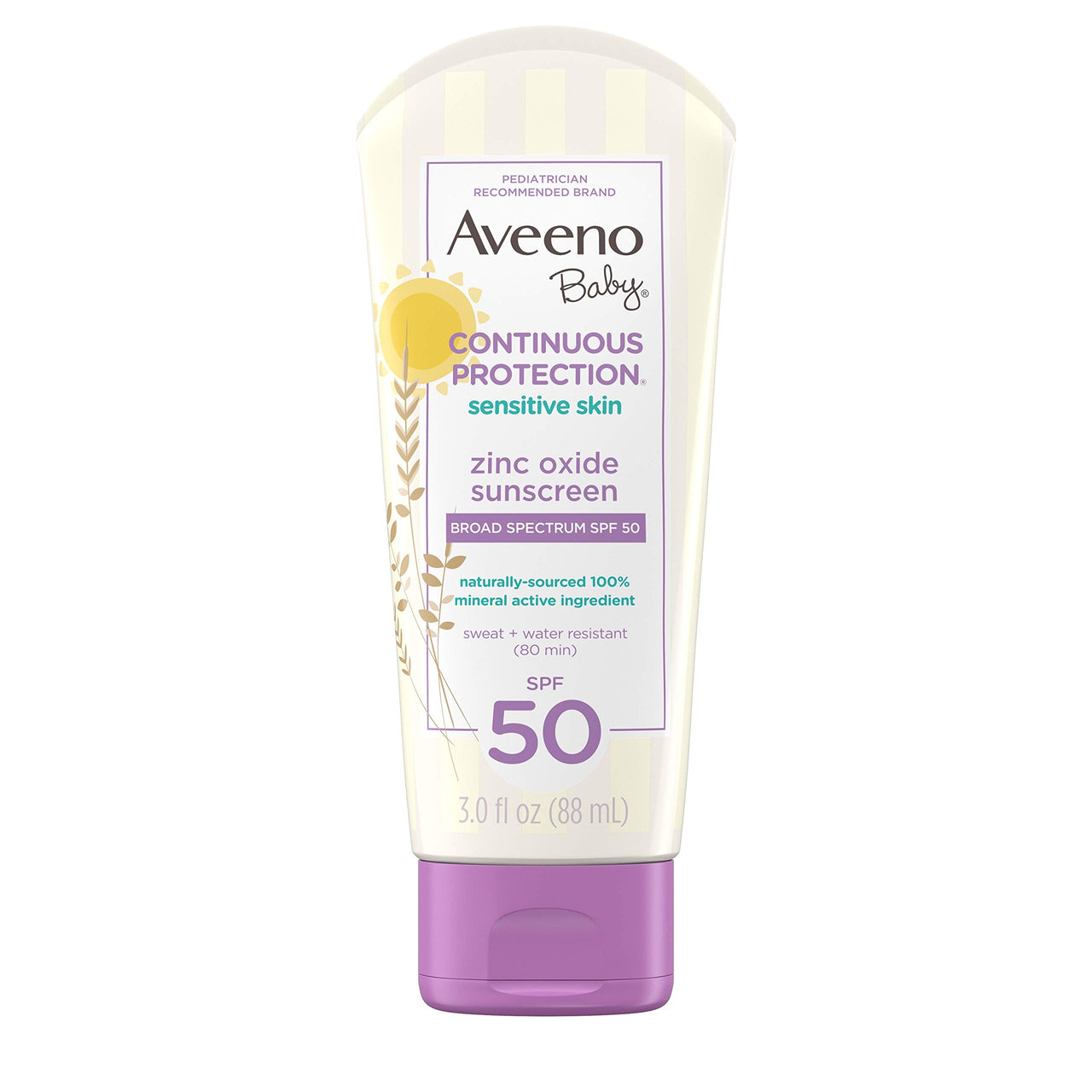 Aveeno Baby Continuous Protection Zinc Oxide Mineral Sunscreen Lotion for Sensitive Skin with, 88ml" )