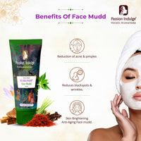 Passion Indulge Kumkumadi Natural Handmade Bath Bar & Kumkumadi Natural Face Mudd Pack For Skin Glow, Shine & Brightness with Saffron, Vetiver Oil and 16 Herbs