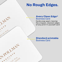 Avery Clean Edge Printable Square Cards with Sure Feed Technology, Rounded Corners, 2.5