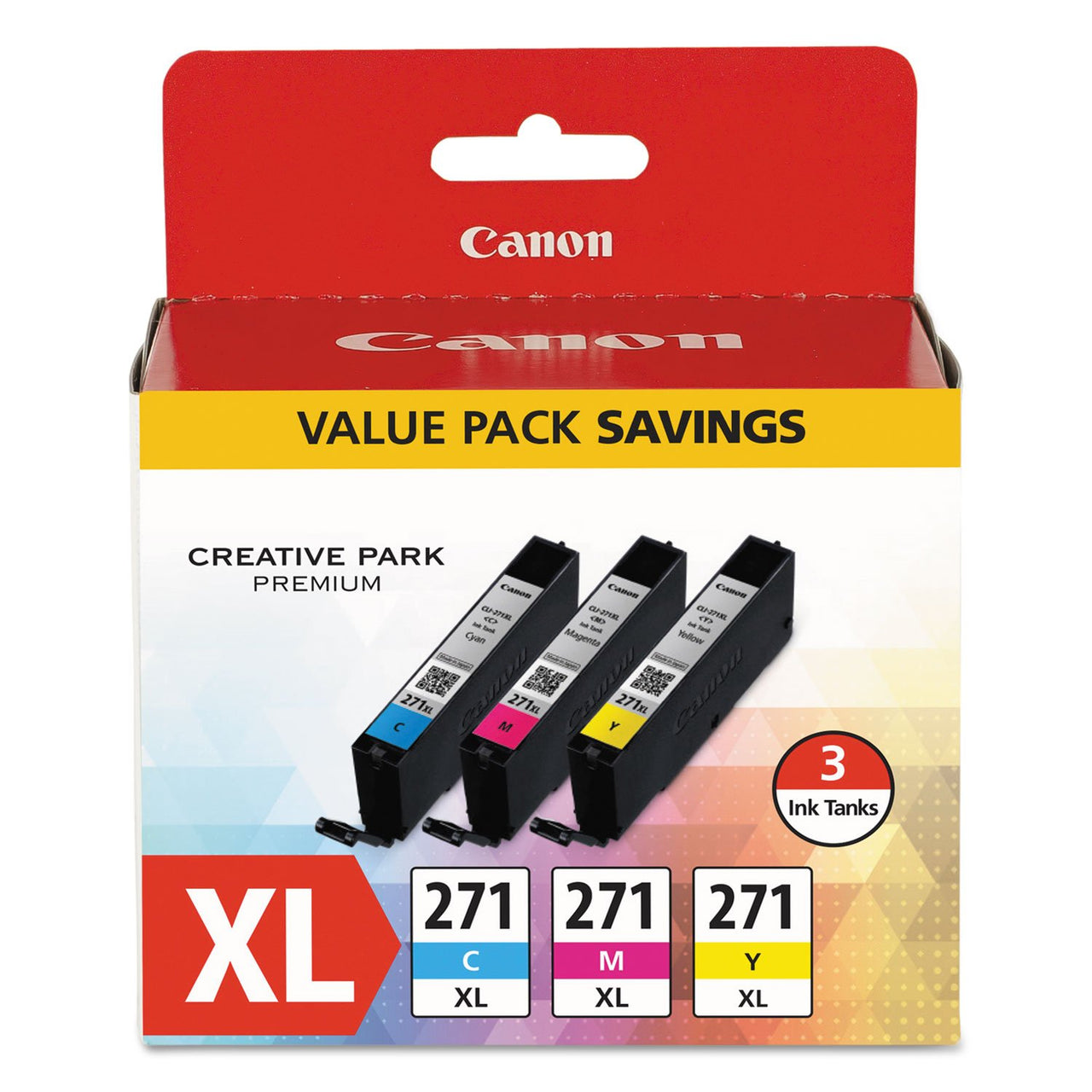 Canon CLI-271XL 3 Color Value Pack Compatible to MG6820, MG6821, MG6822, MG5720, MG5721, MG5722, MG7720, TS5020, TS6020, TS8020, TS9020 Cyan, Magenta and Yellow Multipack Ink Tank