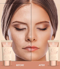 Lakyou Beauty CC Cream Instant Fair Look | Waterproof | Makeup Like Finish | Long Lasting | Shade-01(White Ivory) | 120g | Pack Of 2