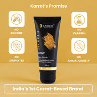Karrot Natural Skincare Scrub for Face 24K Gold, Cream for Pore Tightening, Boosts Glow and Radiance, Smoothens Texture, Contains Mulberry, Honey, Jojoba Oil, For Men and Women, All Skin Types, 100gms