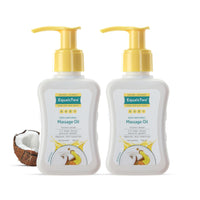 EQUALSTWO Nourishing Baby Massage Oil, 100ml, 100% Natural Non-Greasy Moisturizing Baby Oil for New Born, Strengthen Muscles & Bones, All Skin Types, Hypoallergenic, Dermatologically Tested(Pack 2)