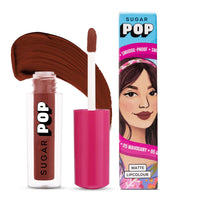 SUGAR POP Matte Lipcolour | Lasts Upto 8 hrs l Brown Lipstick for Women l Vitamin E Infused | Non-Drying, Smudge Proof, Long Lasting | 1.6ml - 05 Mahogany (Chocolate Brown)