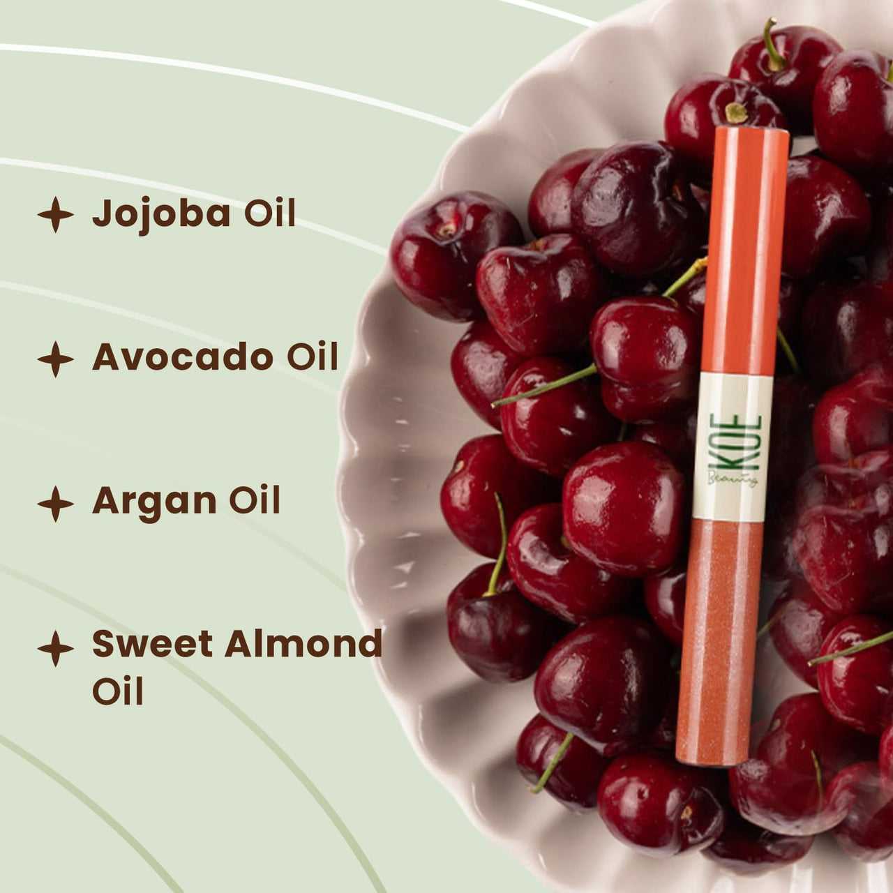 Koe Beauty Double Dip | Cherry Berry & Glaze | Bold Cherry Red Matte Lipstick (2ml) Plus Soft Shimmer Lip Topper (2ml) | Perfect Balance of Color & Shine